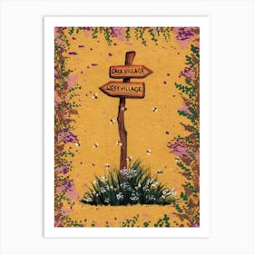 Countryside Post Art Print