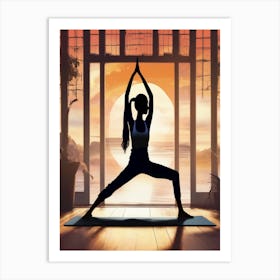 faceless Yoga Pose 1 Art Print