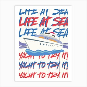 Yacht Living Art Print