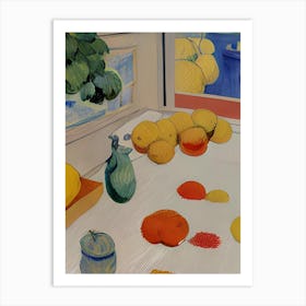 Countertop Fruits Art Print