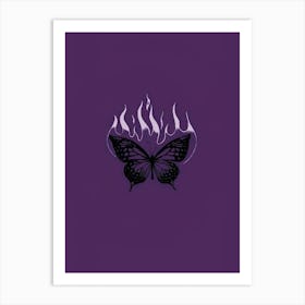 Butterfly On Fire Art Print