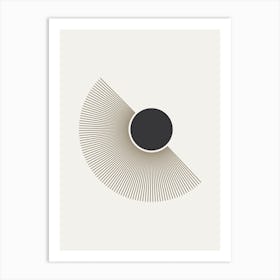 Circle With A Sun. Abstract Boho Art Print Art Print