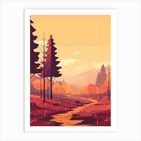 Autumn Forest Landscape Art Print