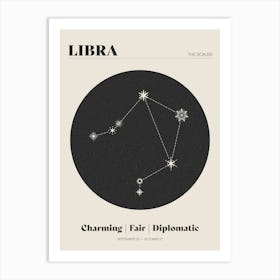 Astrology Constellation - Libra Art Print