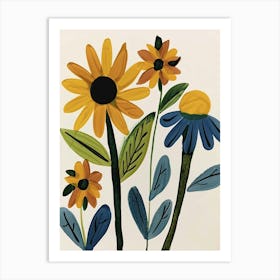 Painted Florals Black Eyed Susan 2 Art Print