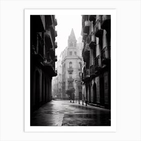 Barcelona, Spain, Mediterranean Black And White Photography Analogue 3 Art Print