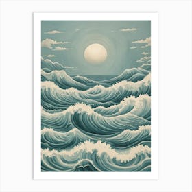 Moonlit Ocean Art Print