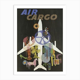 Air Cargo, Vintage Airline Poster Art Print