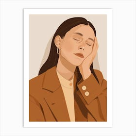 Sleepy Woman Art Print