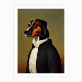 American Foxhound 2 Renaissance Portrait Oil Painting Art Print
