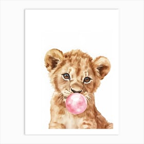 Lion Cub Painting Art Print