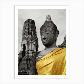 Spire and Buddha at Temple Ruins Art Print