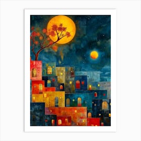 Night In The City 1 Art Print