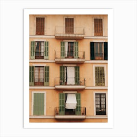 Windows Of Palma De Mallorca In Spain Art Print