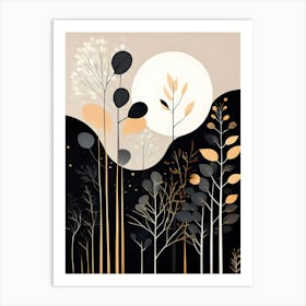 Moonlight In The Forest 1 Art Print