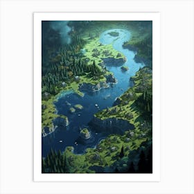 Whidbey Island Pointllism 9 Art Print