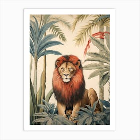 Lion 2 Tropical Animal Portrait Art Print