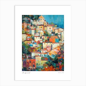 Amalfi Coast, Salerno Italy Monet Style 1 Art Print