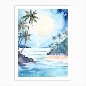 Watercolour Of Anse Intendance   Mahe Island Seychelles 2 Art Print