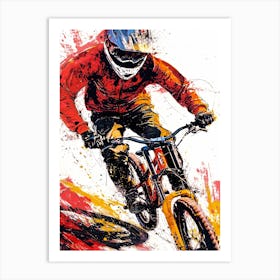 Mtb Rider sport Art Print