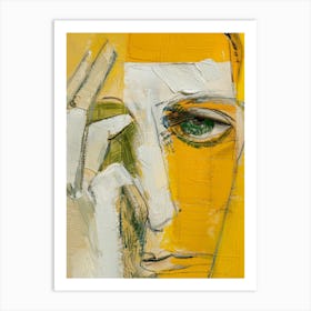 Face With Yellow Eyes Art Print