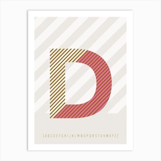 D Typeface Alphabet Art Print