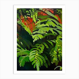 Chinese Brake Fern Cézanne Style Art Print