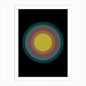 Circle Of Color Minimal Graphic Abstract Art Print