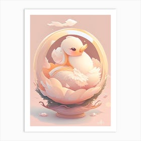 Cygnus Kawaii Kids Space Art Print