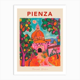 Pienza Italia Travel Poster Art Print