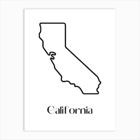 California Map 1 Art Print