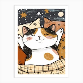 Sleepy Cat Art Print