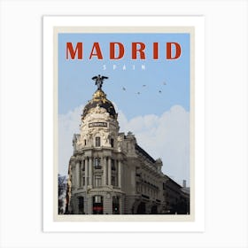 Madrid Spain Travel Poster Art Print