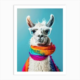 Llama With Glasses 1 Art Print