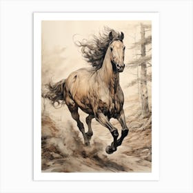 A Horse Painting In The Style Of Scumbling 2 Art Print