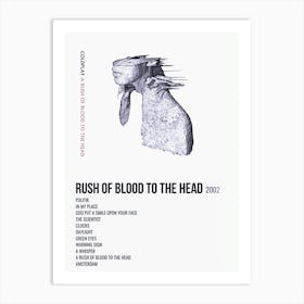 Rush Of Blood To The Head Coldplay Art Print