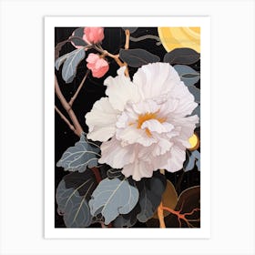 Flower Illustration Camellia 2 Art Print