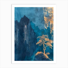 Tree In The Mountains Art Print