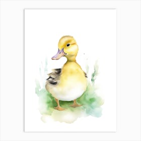Baby Duckling Watercolour Nursery 4 Art Print