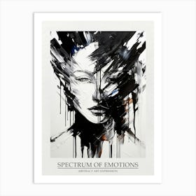 Spectrum Of Emotions Abstract Black And White 2 Poster Art Print