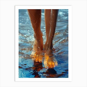 Bare Feet In Water Art Print