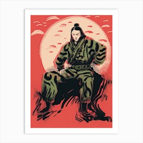 Samurai Illustration 9 Art Print