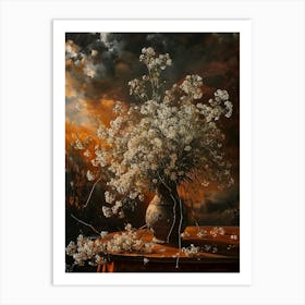 Baroque Floral Still Life Gypsophila 6 Art Print