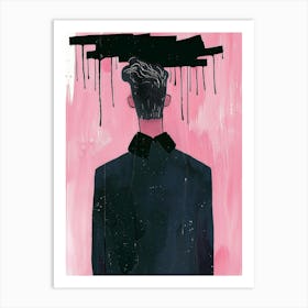 Man With Dripping Hair Art Print