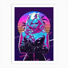 Scarlett 80s Retro Art Print