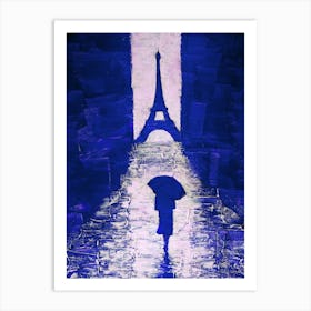 Walk to Eiffel Tower Art Print