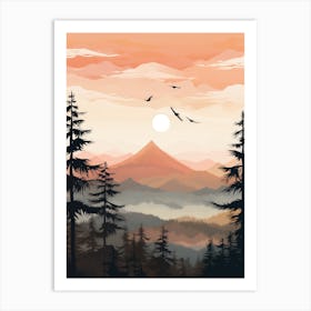 Sunset In The Mountains 22 Art Print