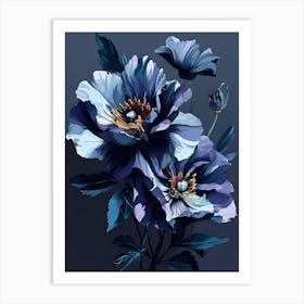 Blue Poppy Painting Art Print