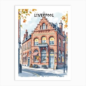 Liverpool Travel Retro Vintage V 01 Art Print