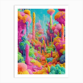 Psy Coral Reef Art Print